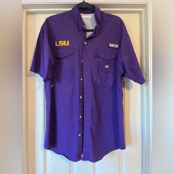 Mens LSU medium vented button up - Picture 1 of 9